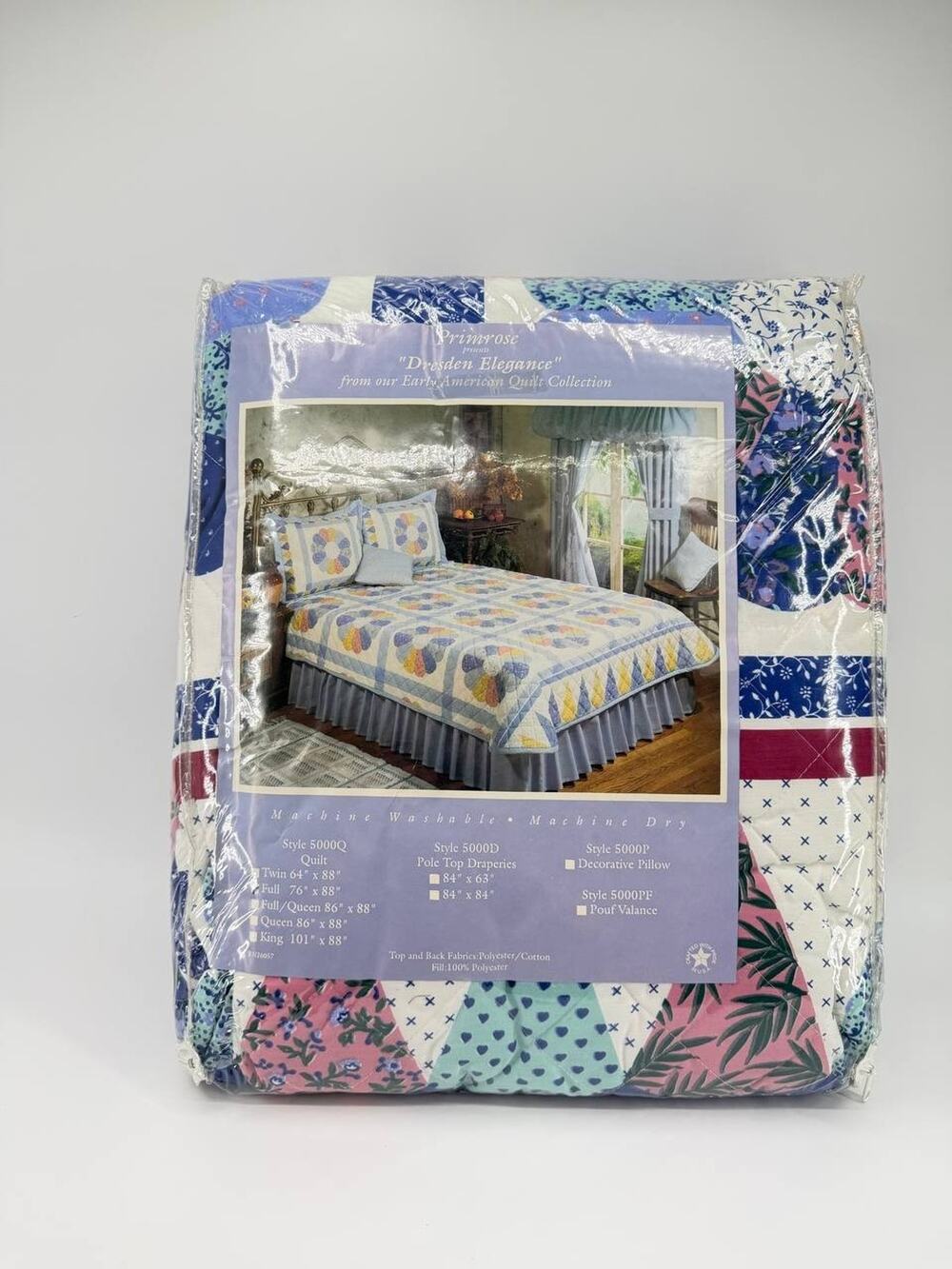 Primrose Dresden Elegance Full Quilt Floral Cotton Blend USA New Sealed